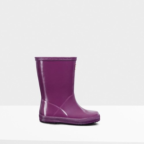 Hunter Original Classic Gloss Rain Boots For Kids - NZ D4291